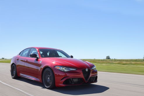 2022 Alfa Romeo Giulia Quadrifoglio front three-quarter track action