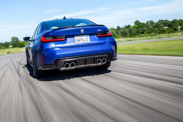 2022 BMW M3 Competition rear track action