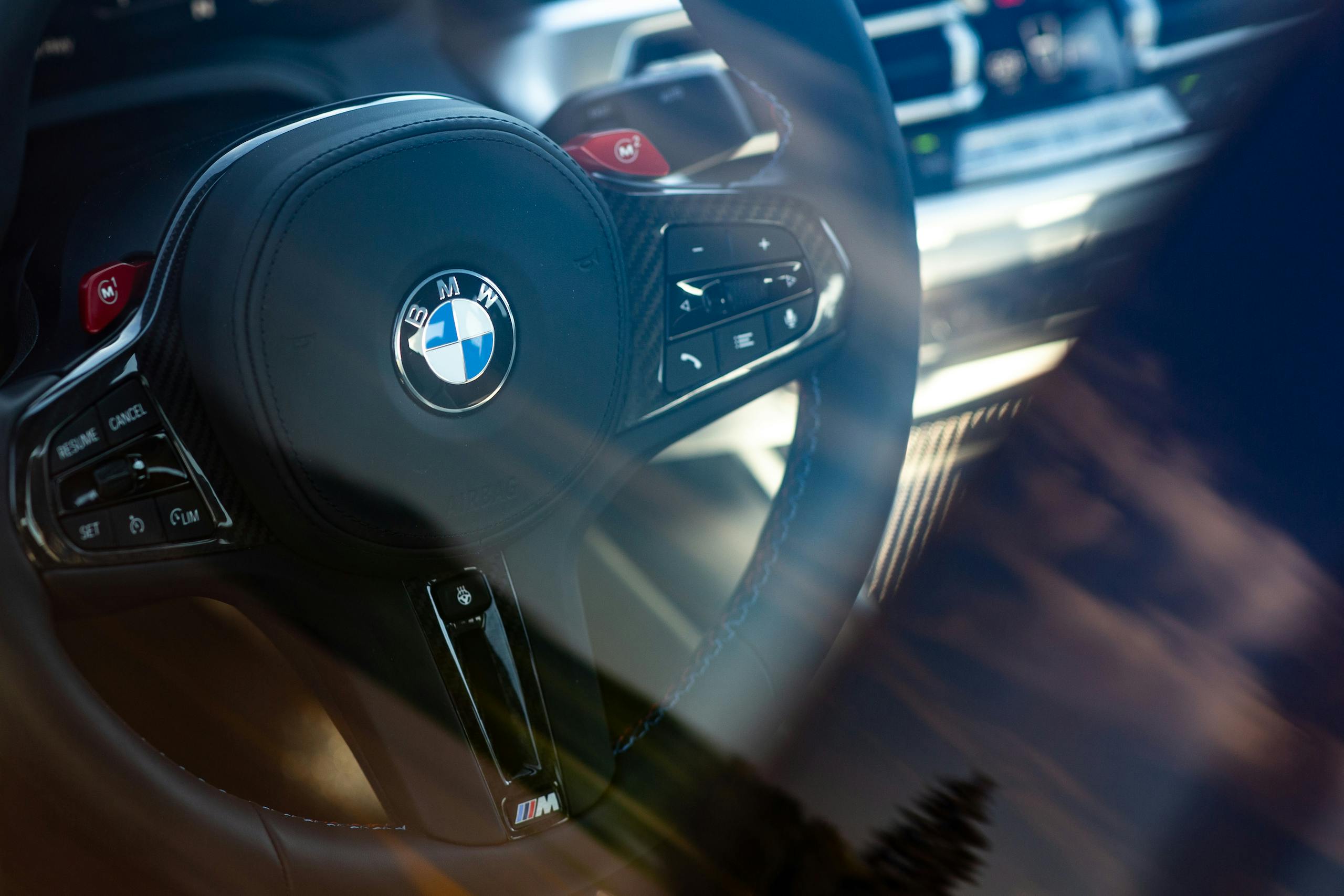 2022 BMW M3 Competition steering wheel interior