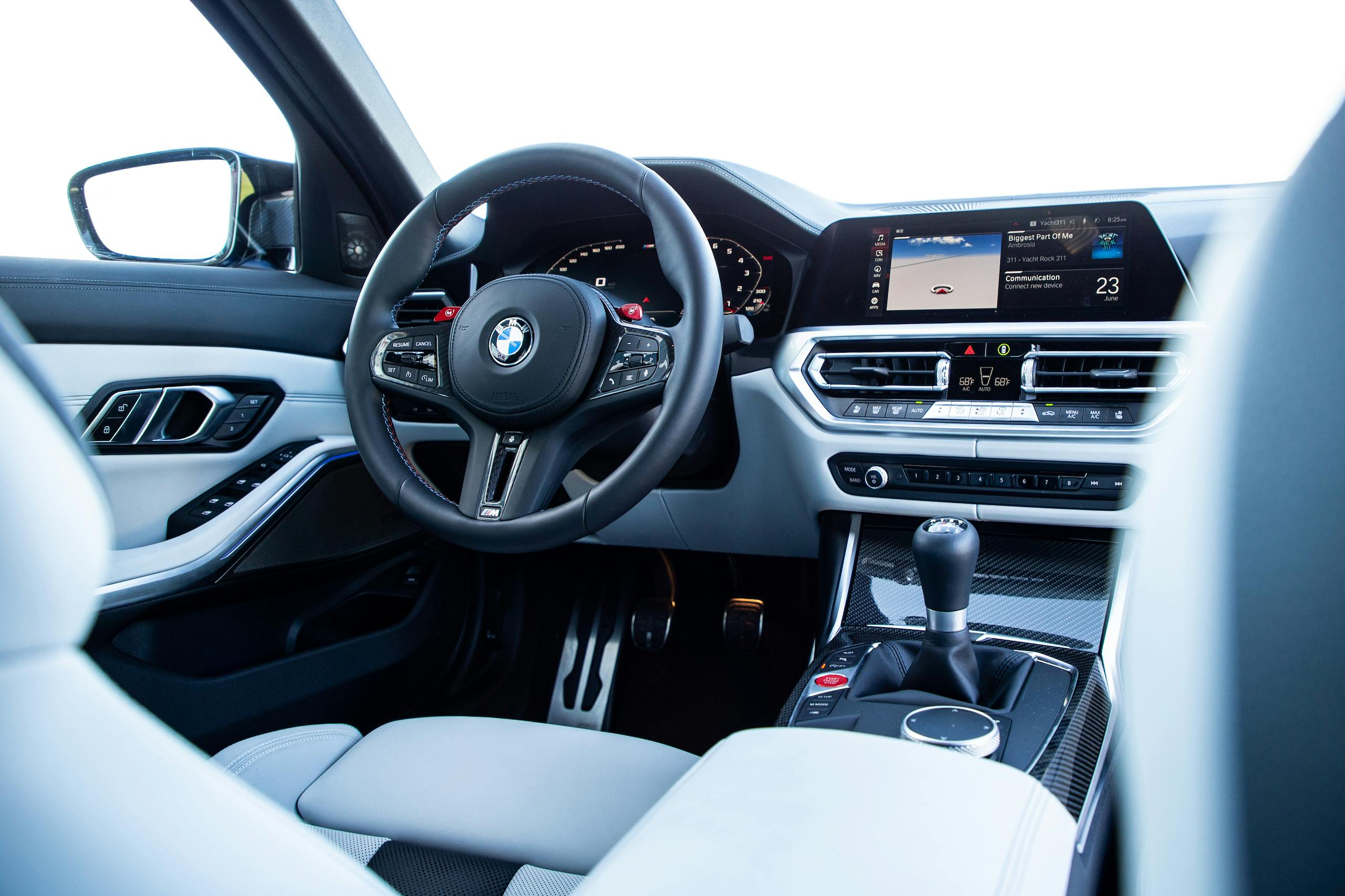 2022 BMW M3 Competition interior front low angle