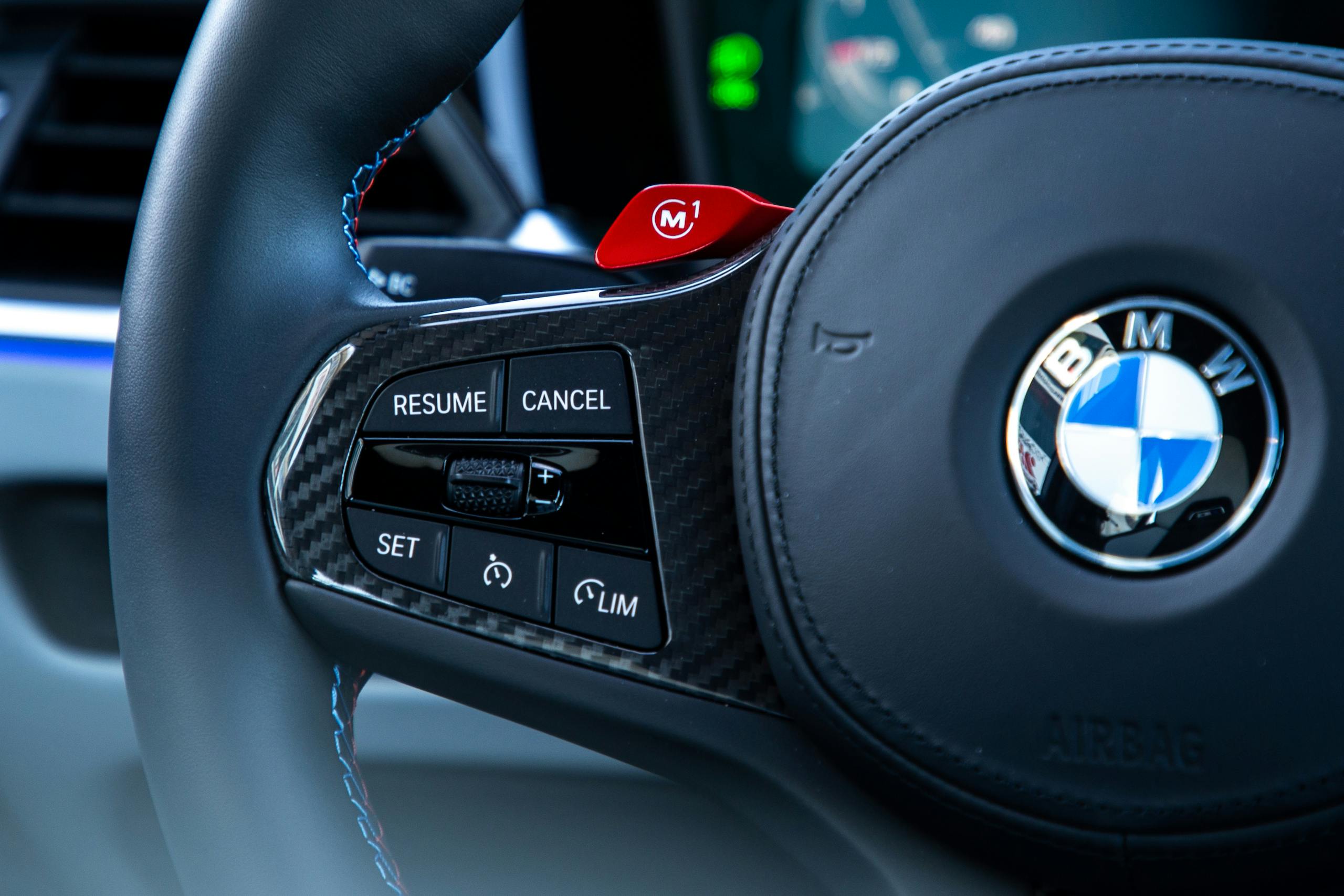2022 BMW M3 Competition interior wheel control detail