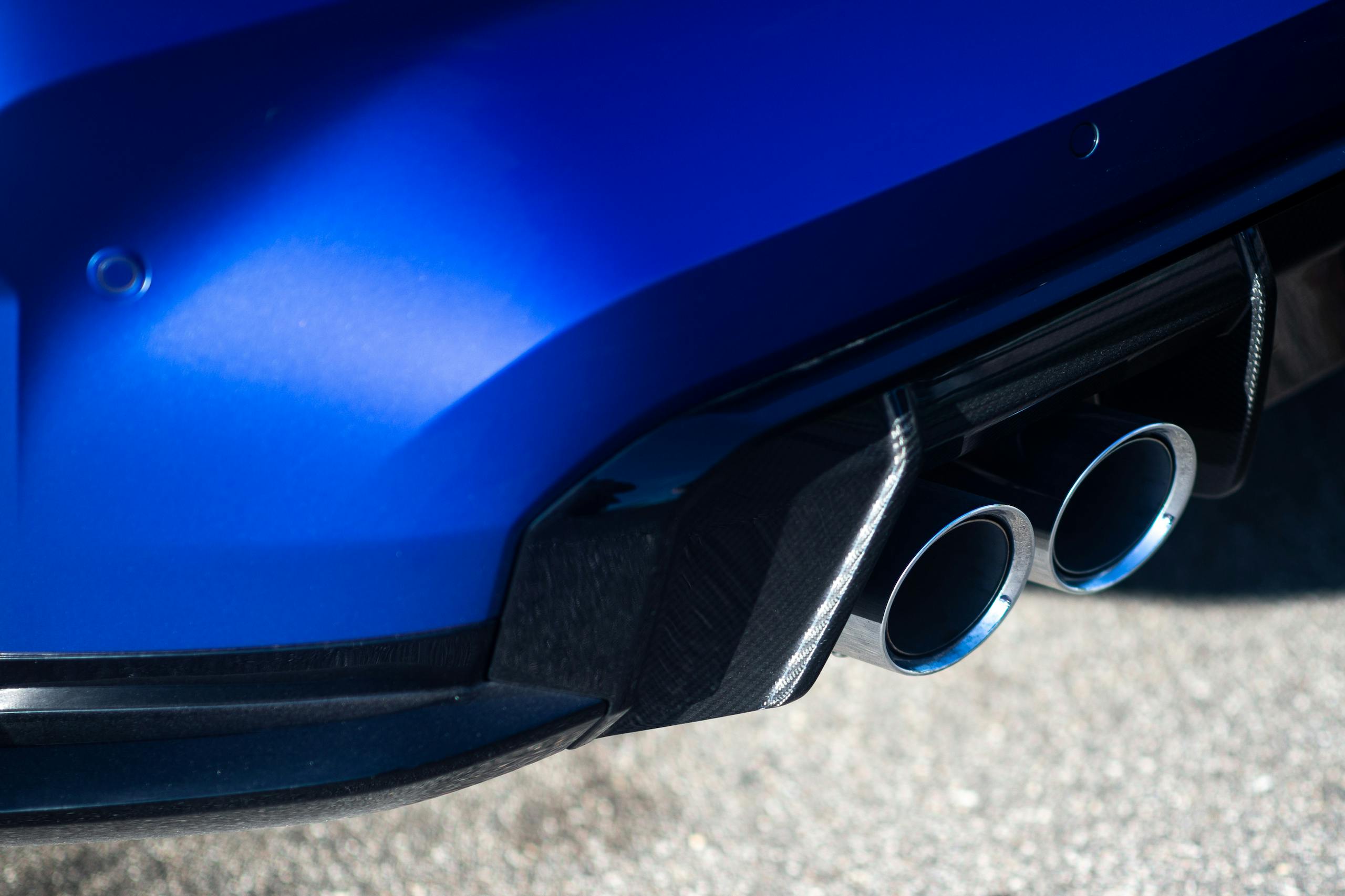 2022 BMW M3 Competition exhaust tip detail