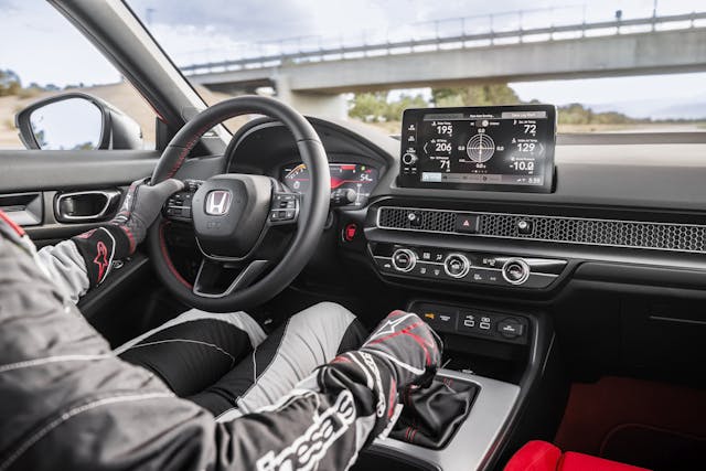 2023 Honda Civic Type R interior driving action readings
