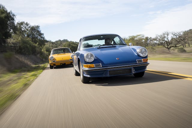 Porsche 911E leads 912 action