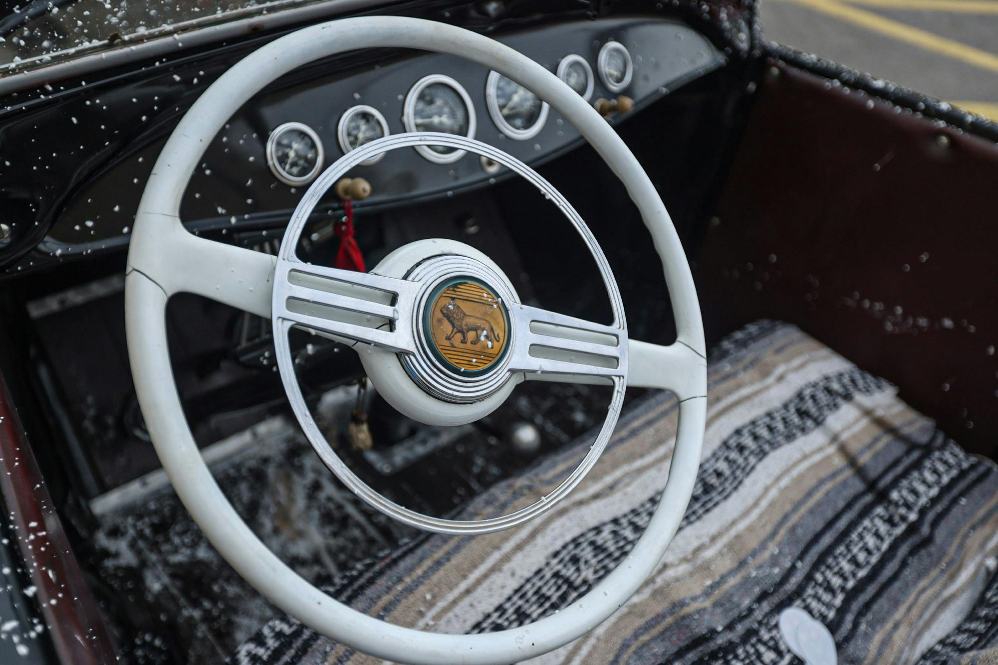 2022 Bonneville Car Show steering wheel