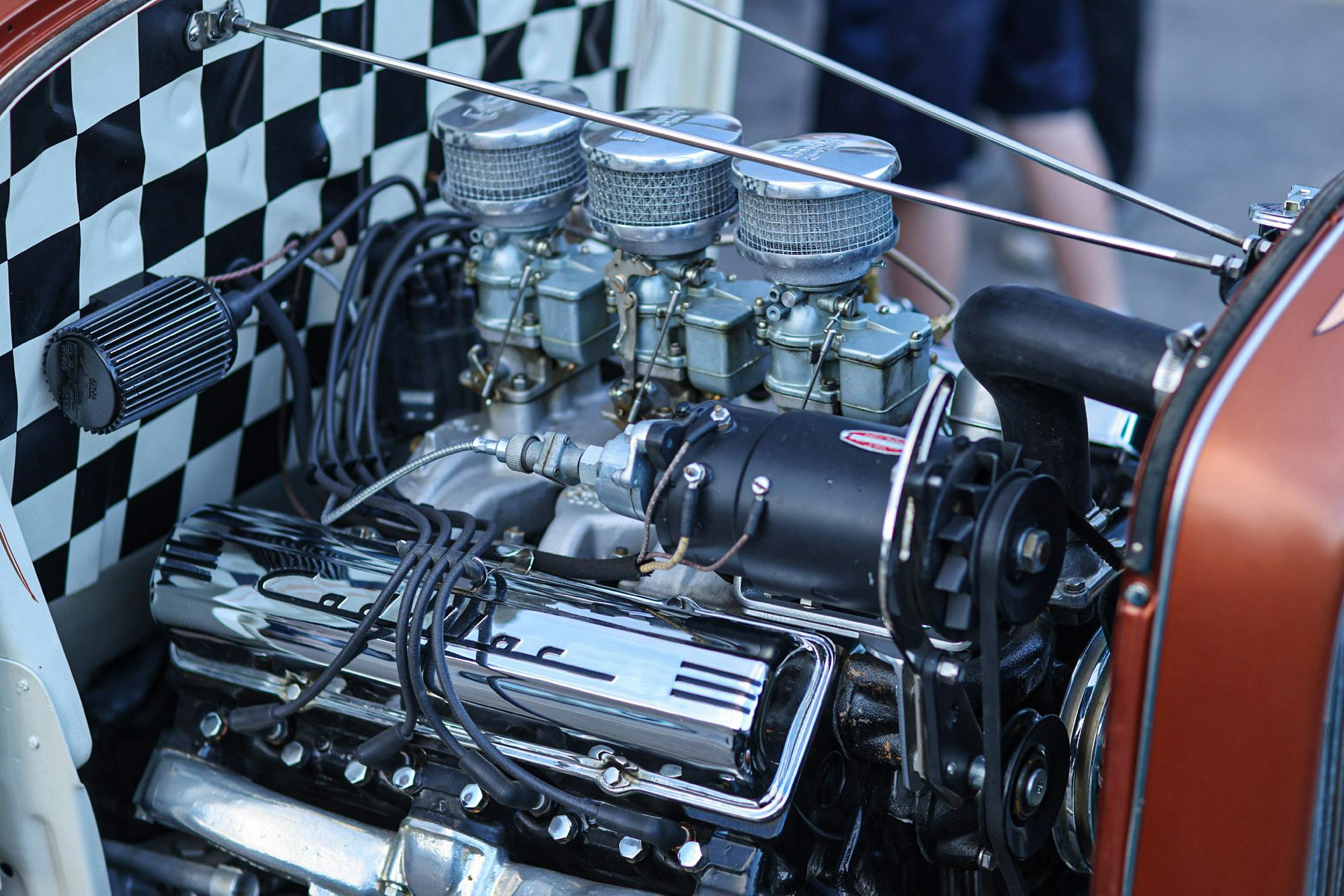 2022 Bonneville Car Show hotrod engine
