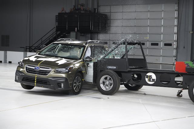 2022 subaru outback IIHS revised side-impact test preliminary