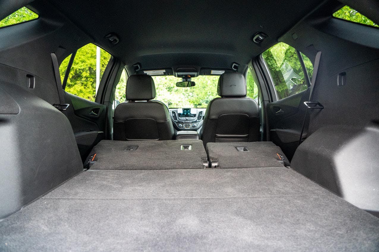2022 Chevy Equinox RS AWD seats folded from rear