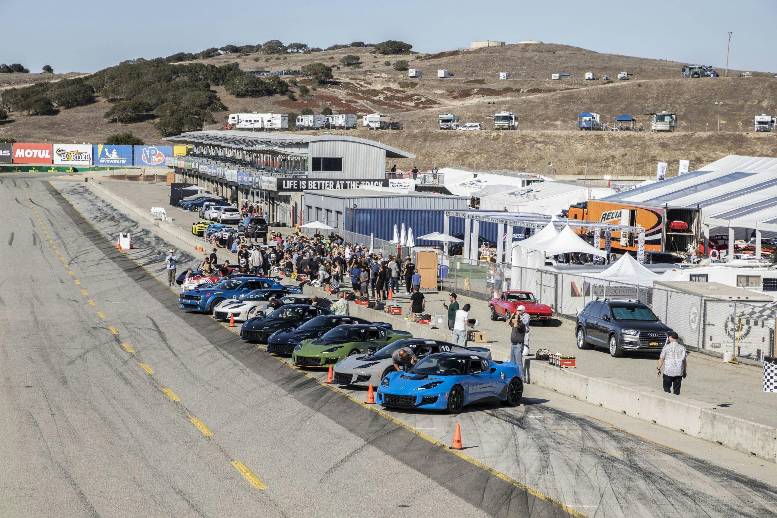 2022 Hagerty Monterey Celebration of Motorsports event high angle wide