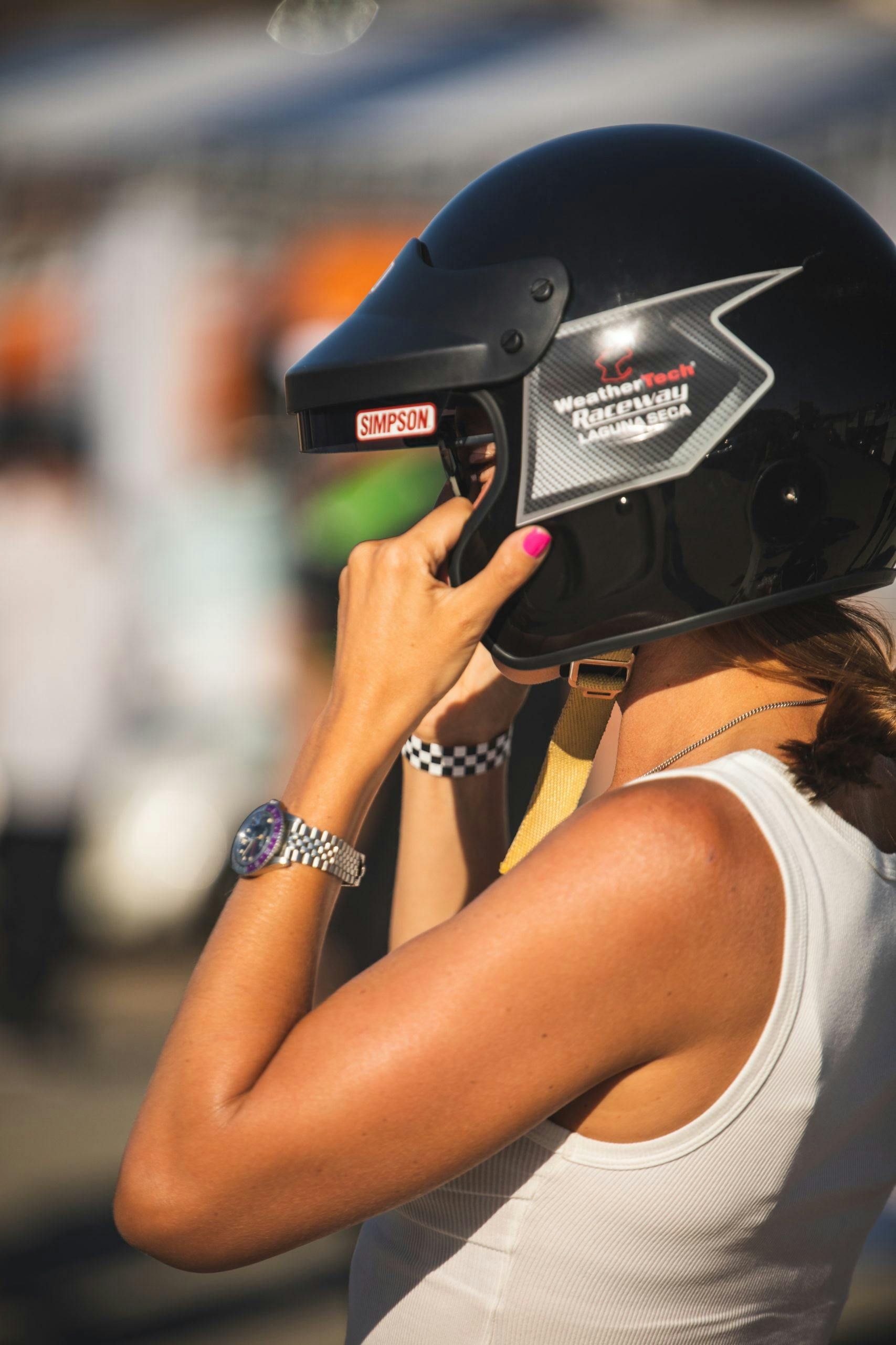 2022 Hagerty Monterey Celebration of Motorsports event helmet on