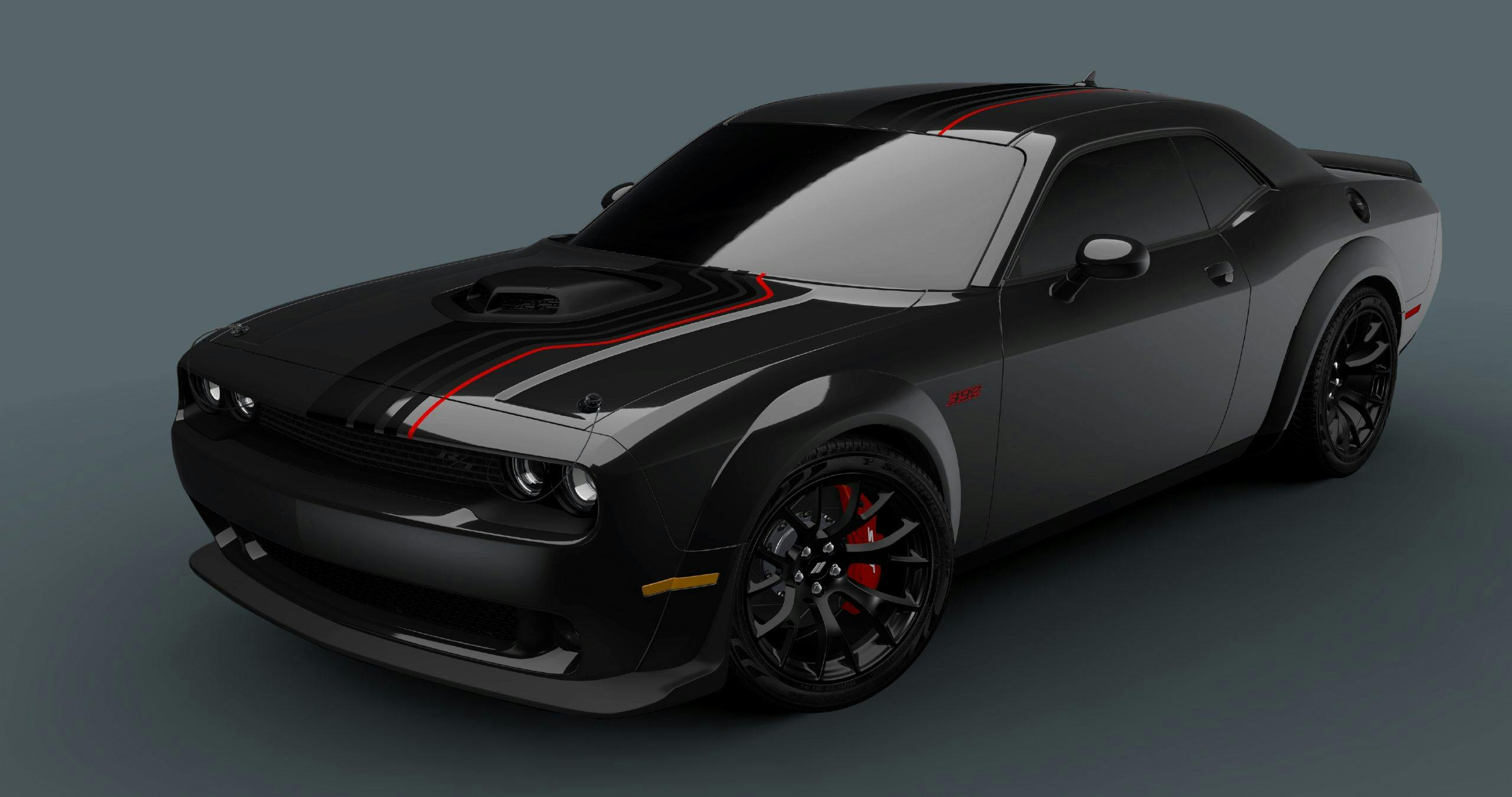 2023 Dodge Challenger front three-quarter black