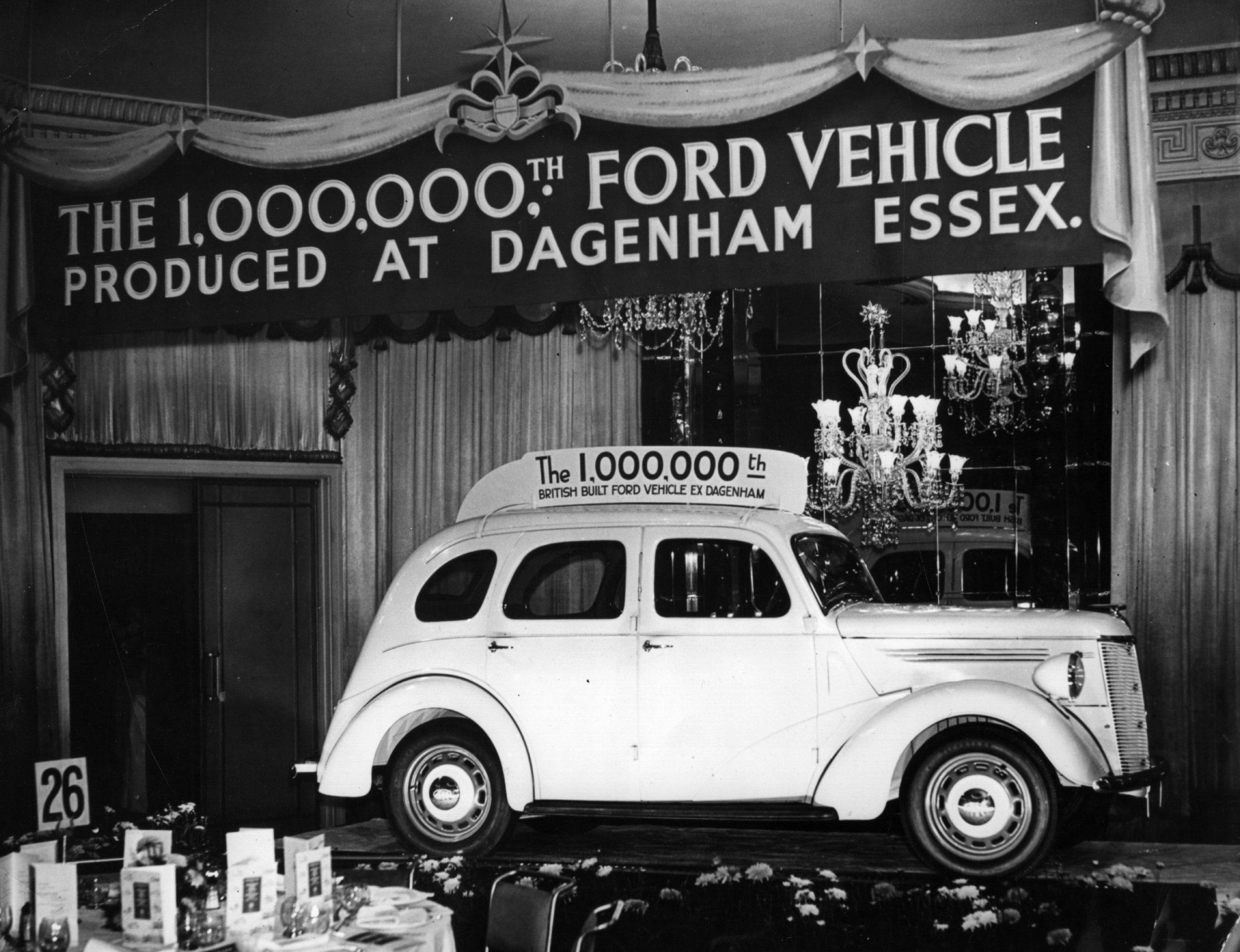 Ford Prefect saloon car millionth Ford Dagenham England