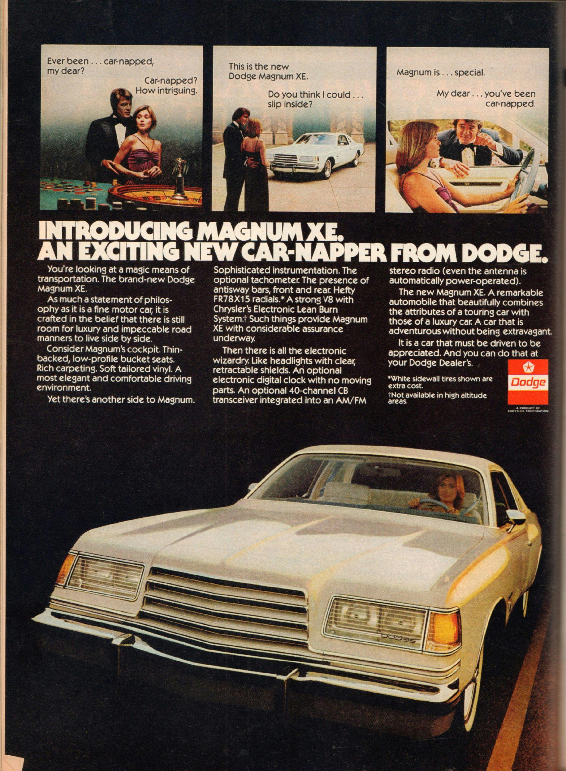 1978 Dodge Magnum XE advertisement