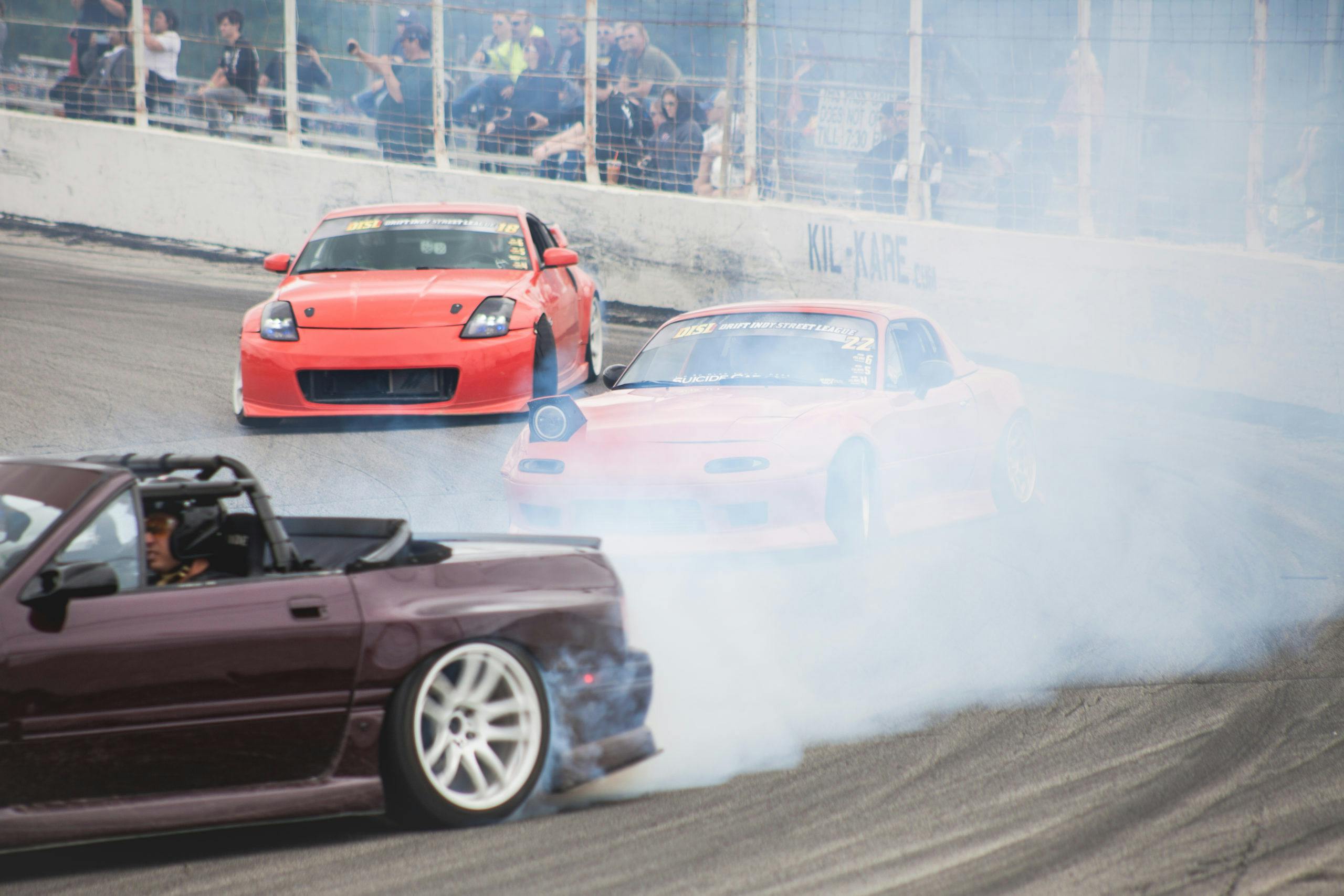 Drift Indy smoke drift action