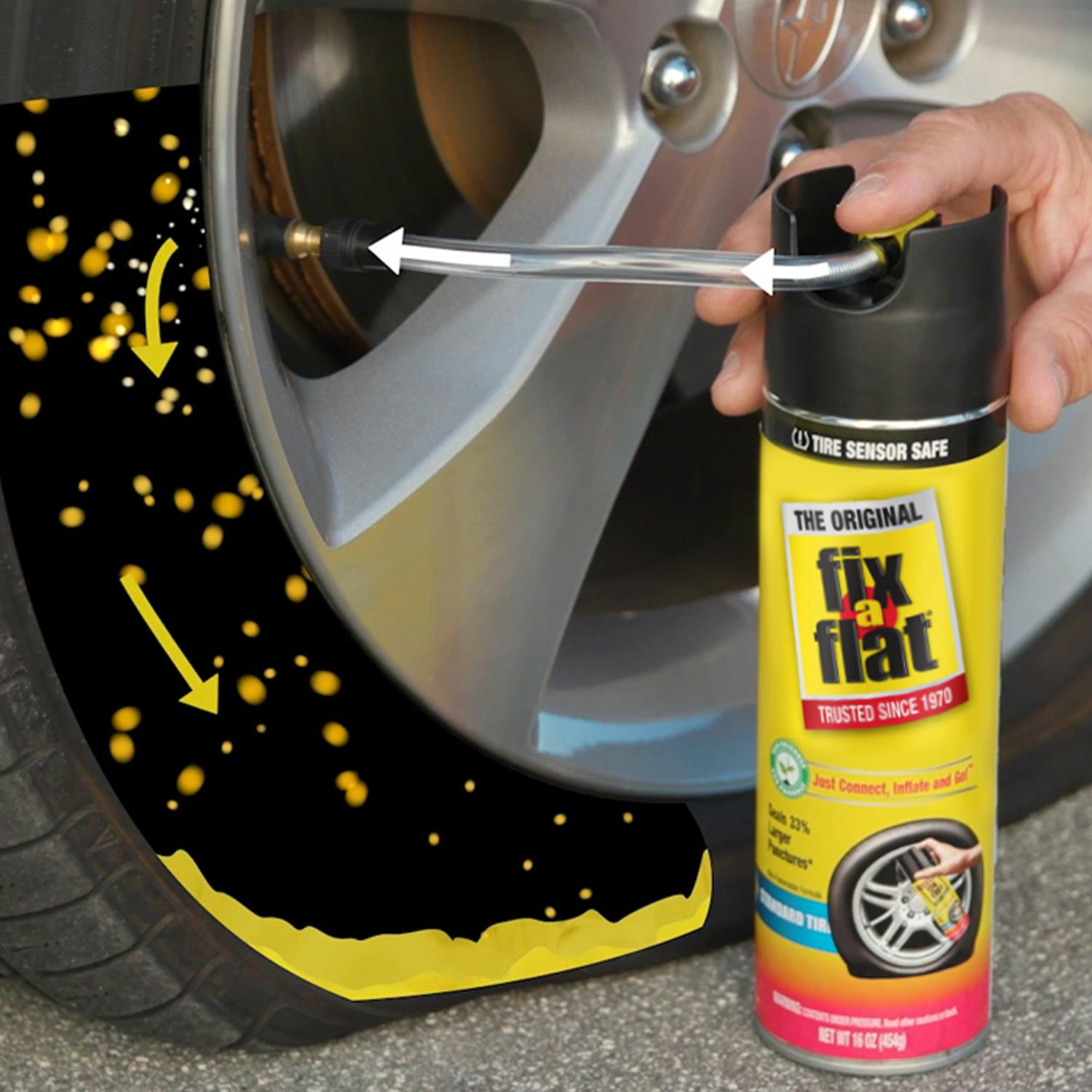 fix a flat tire action cutaway