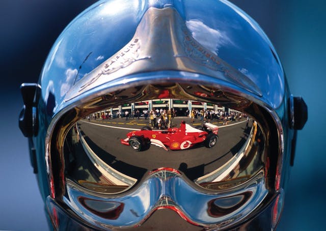 Michael Schumacher Ferrari F2002 reflection