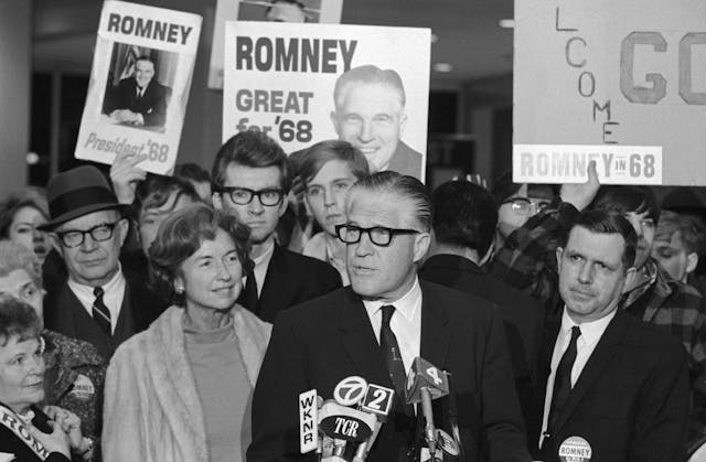 George Romney Speaking at News Conference