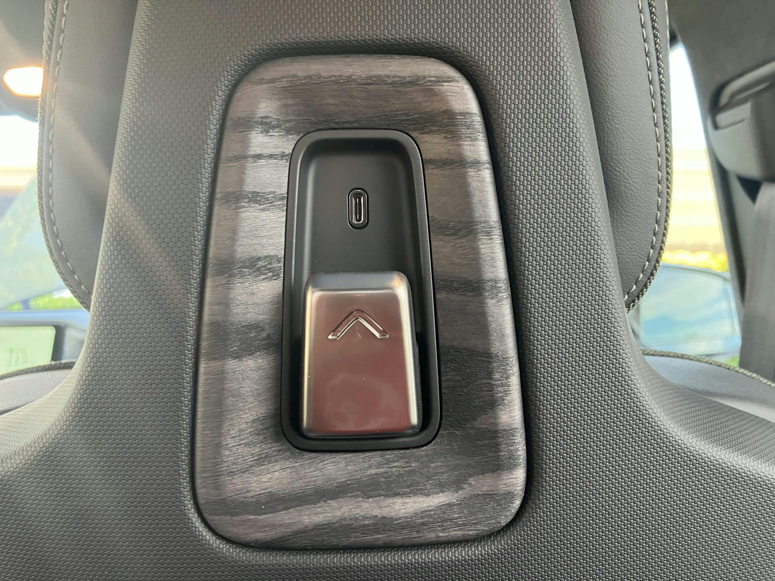 2022 Rivian R1T Launch Edition seat back electronic ports
