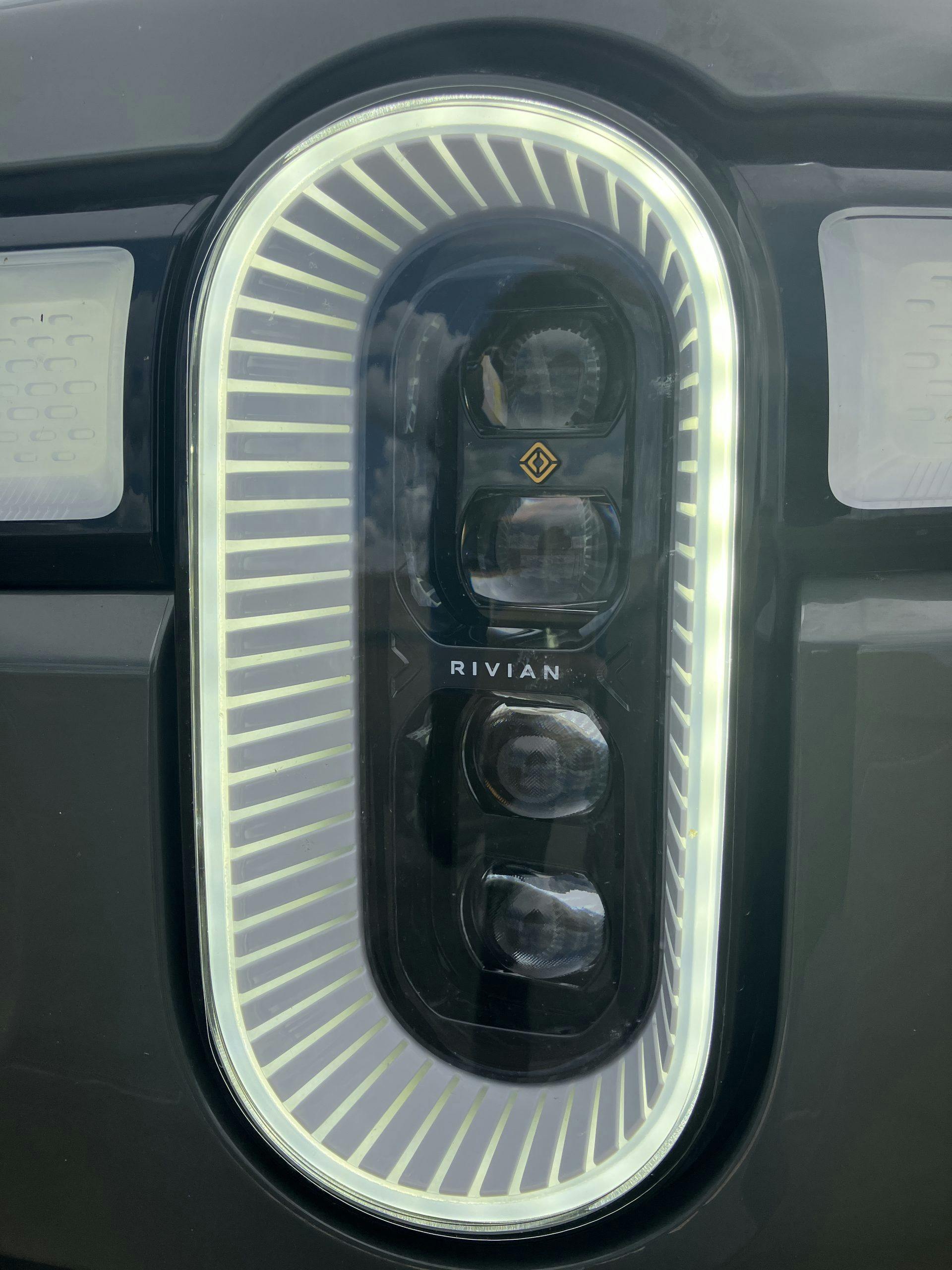 2022 Rivian R1T Launch Edition headlight detail