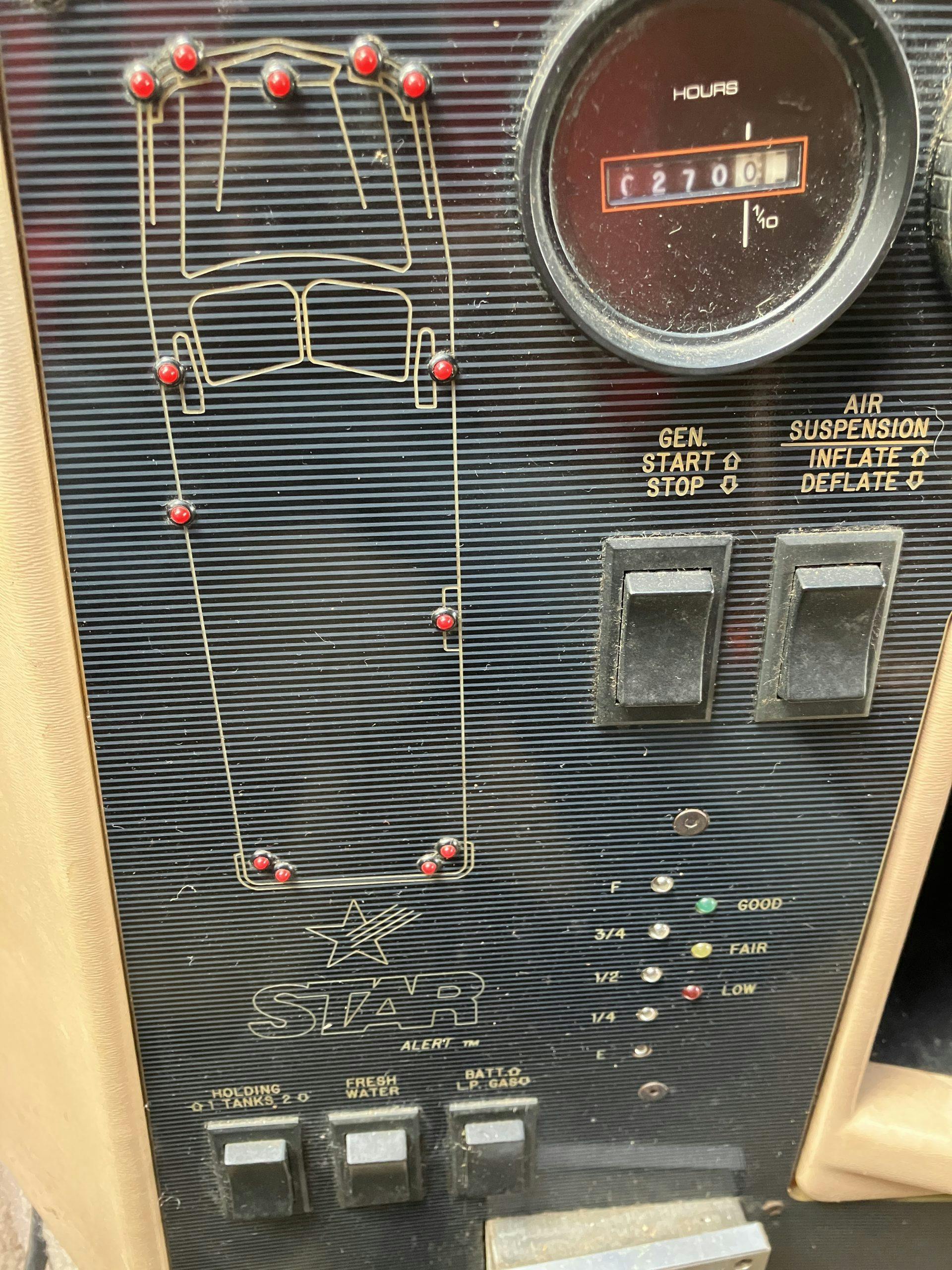 1987 EMC Eldorado Starfire RV interior control panel