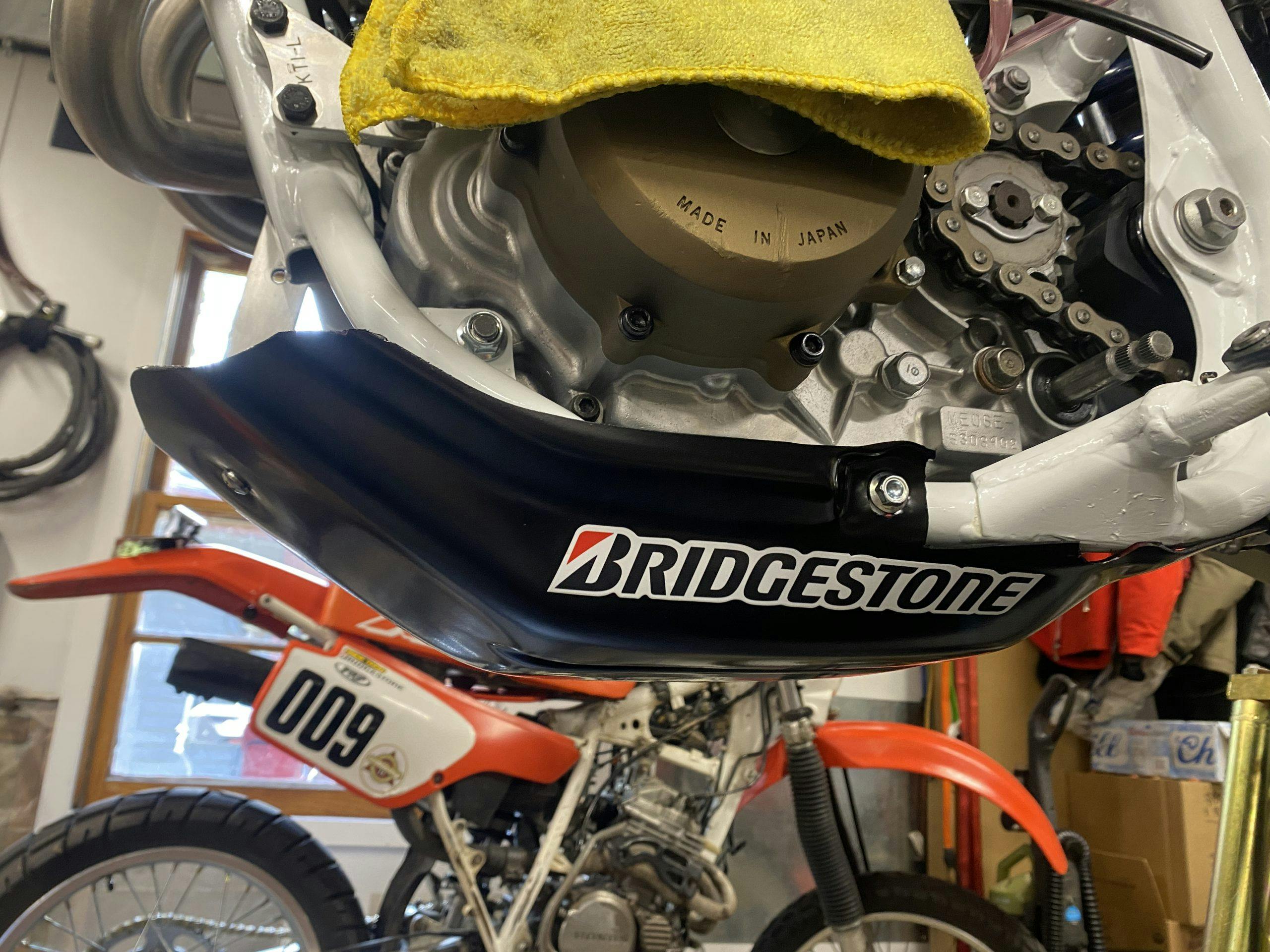 Finished XR250R fabricated belly pan