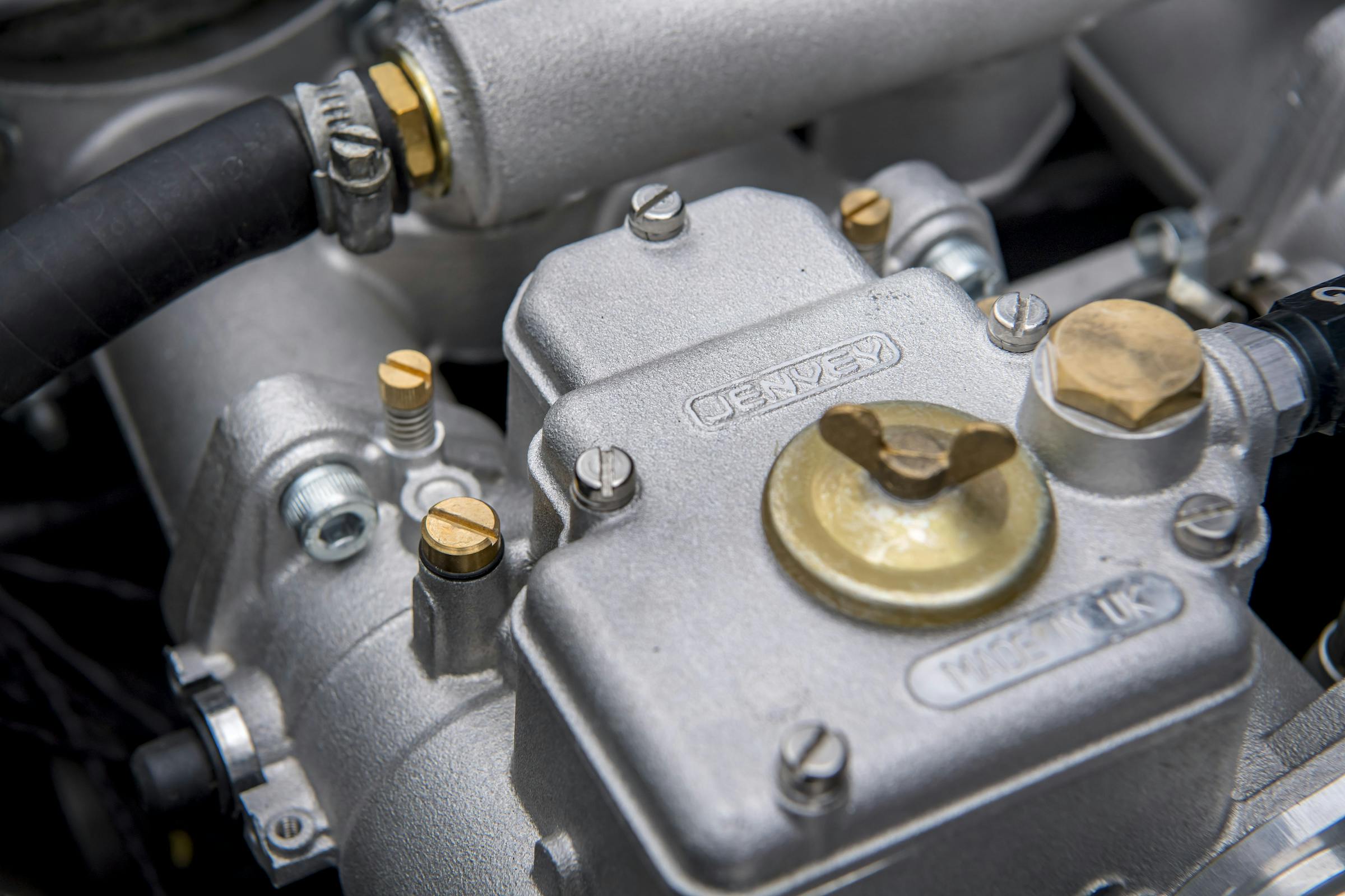 Jaguar E-type BioFuel Jenvey engine detail