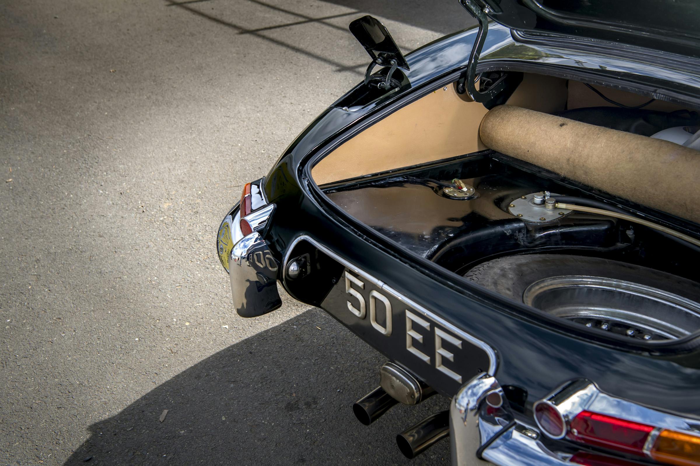 Jaguar E-type BioFuel rear trunk space