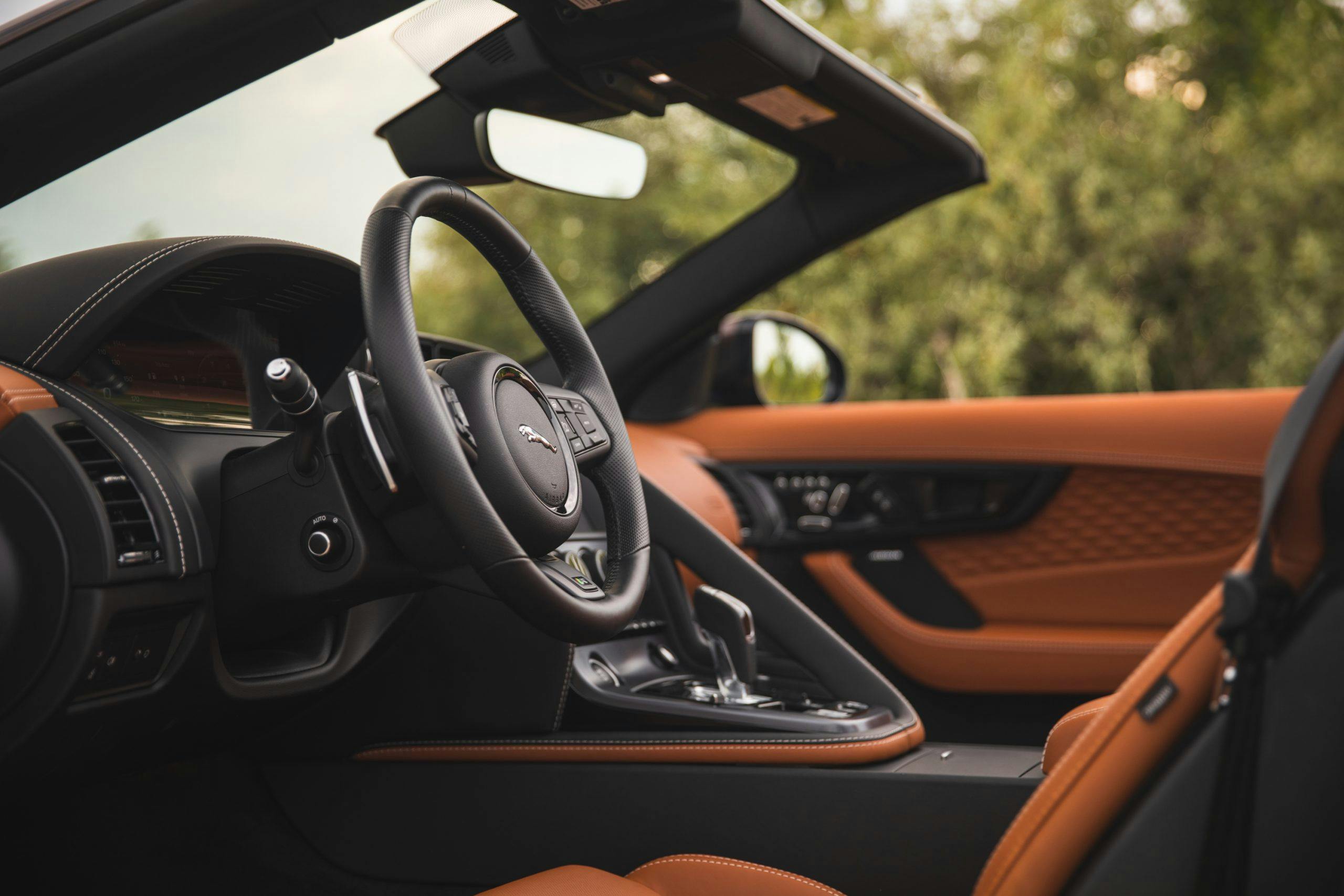 2022 Jaguar F-Type R Convertible interior low angle