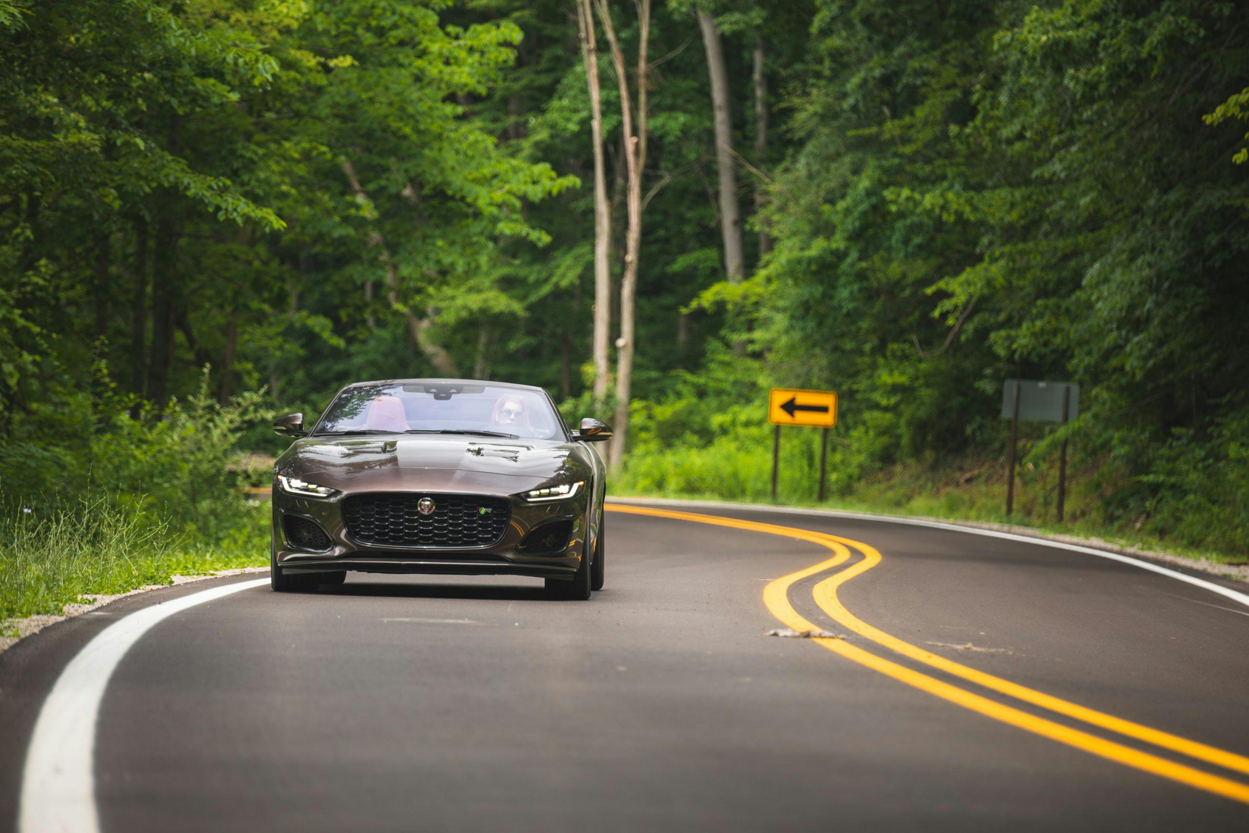 2022 Jaguar F-Type R Convertible front driving action