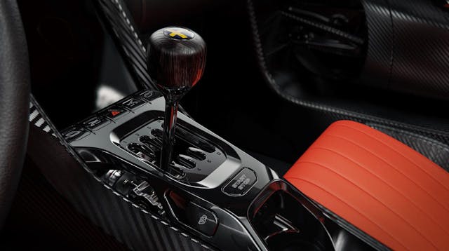 Koenigsegg CC850 interior Engage Shift System (ESS) transmission