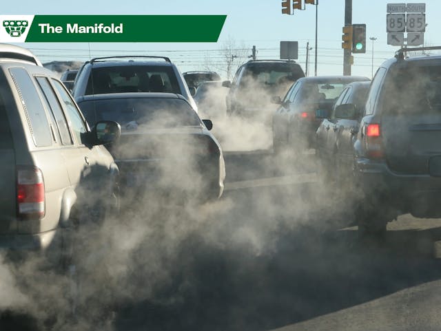 Manifold News auto exhaust emissions denver colorado traffic light