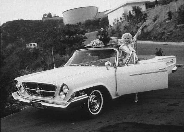 Marilyn Monroe Chrysler 300 convertible Hollywood Hills Los Angeles California