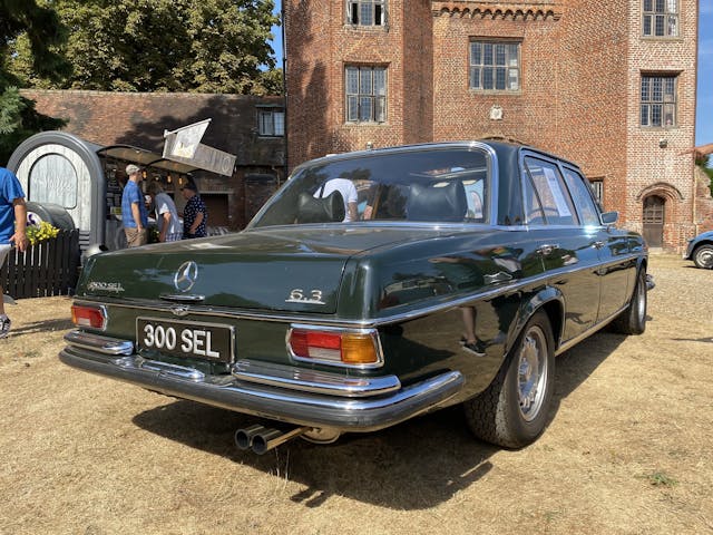 Patina vintage mercedes benz sedan