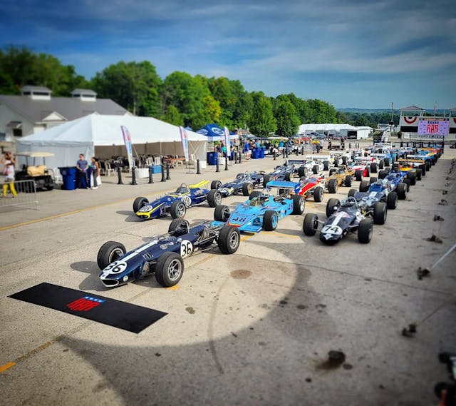 vintage racecars paddock wide