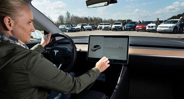 tesla infotainment touchscreen