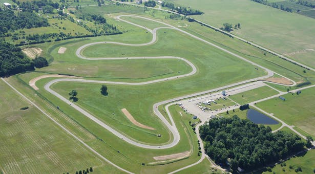aerial image of a track