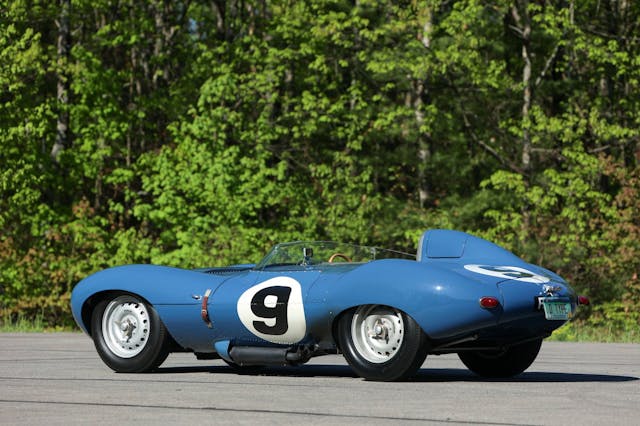 1955 Jaguar D-Type rear three-quarter