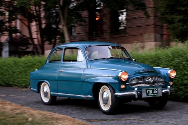 1960 Skoda Octavia front three-quarter lights on