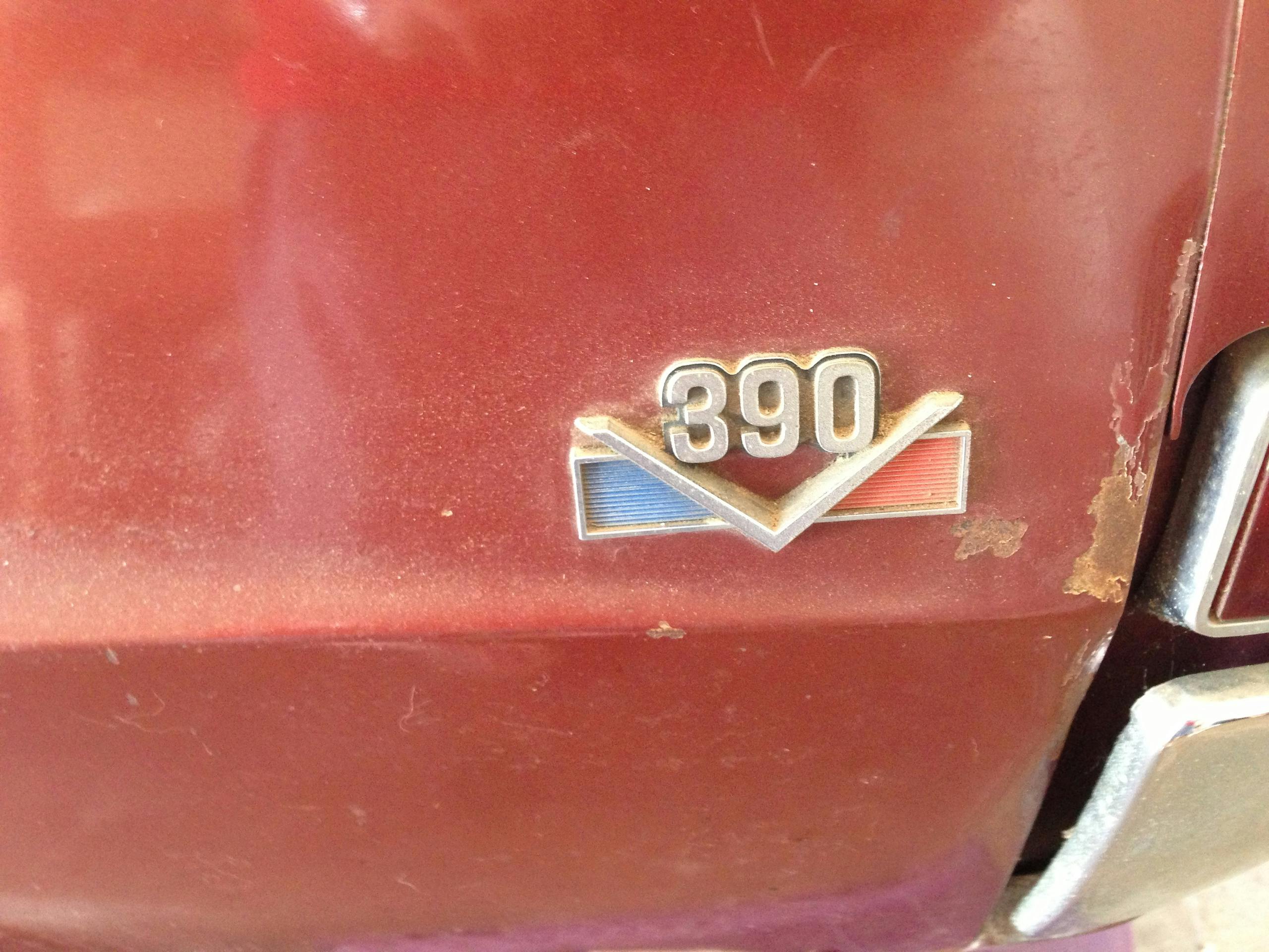 1968 AMC AMX X-code Go Pack 390 badge