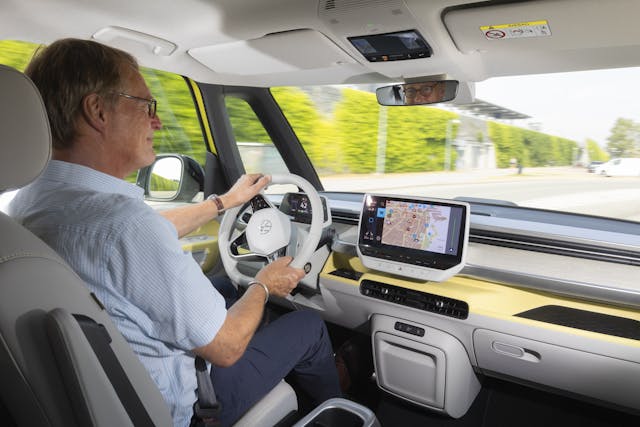2023 Volkswagen ID Buzz interior driving action