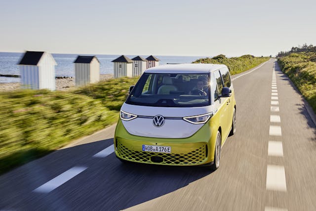 2023 Volkswagen ID Buzz front seaside driving action