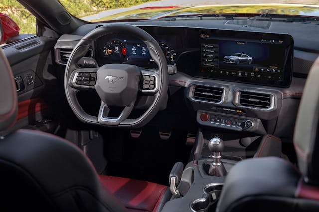 2024 Mustang Interior stickshift manual touchscreen