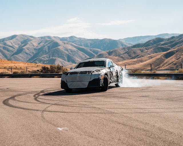 New Mustang drifting pre-reveal