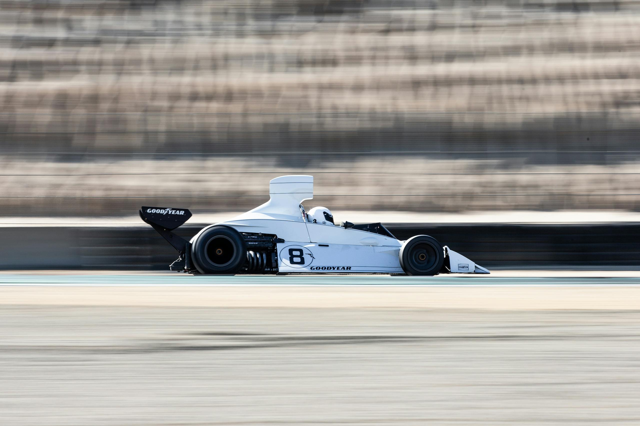 Brabham Monterey action side view