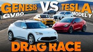 Genesis GV60 vs the EV world: feat BMW iX, Tesla Model Y, Mach-E GT, C7 Corvette — Cammisa’s Ultimate Drag Race Replay
