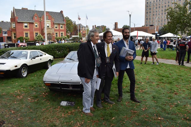 Three-time Le Mans winner and long time Ferrari's U.S. importer Luigi Chinetti poses for a photo