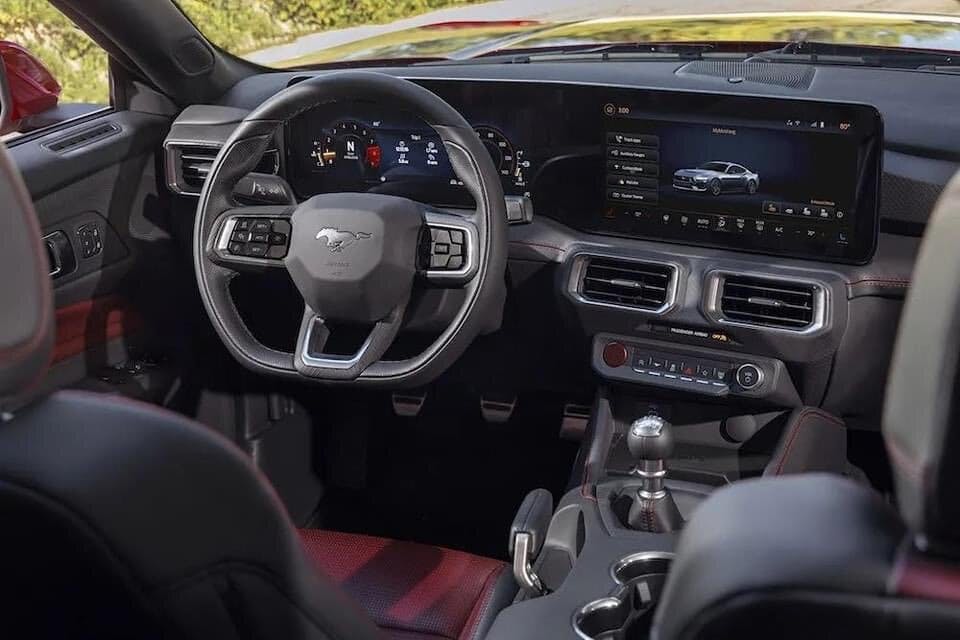 ford 2024 mustang leak v8 convertible manual interior touchscreen