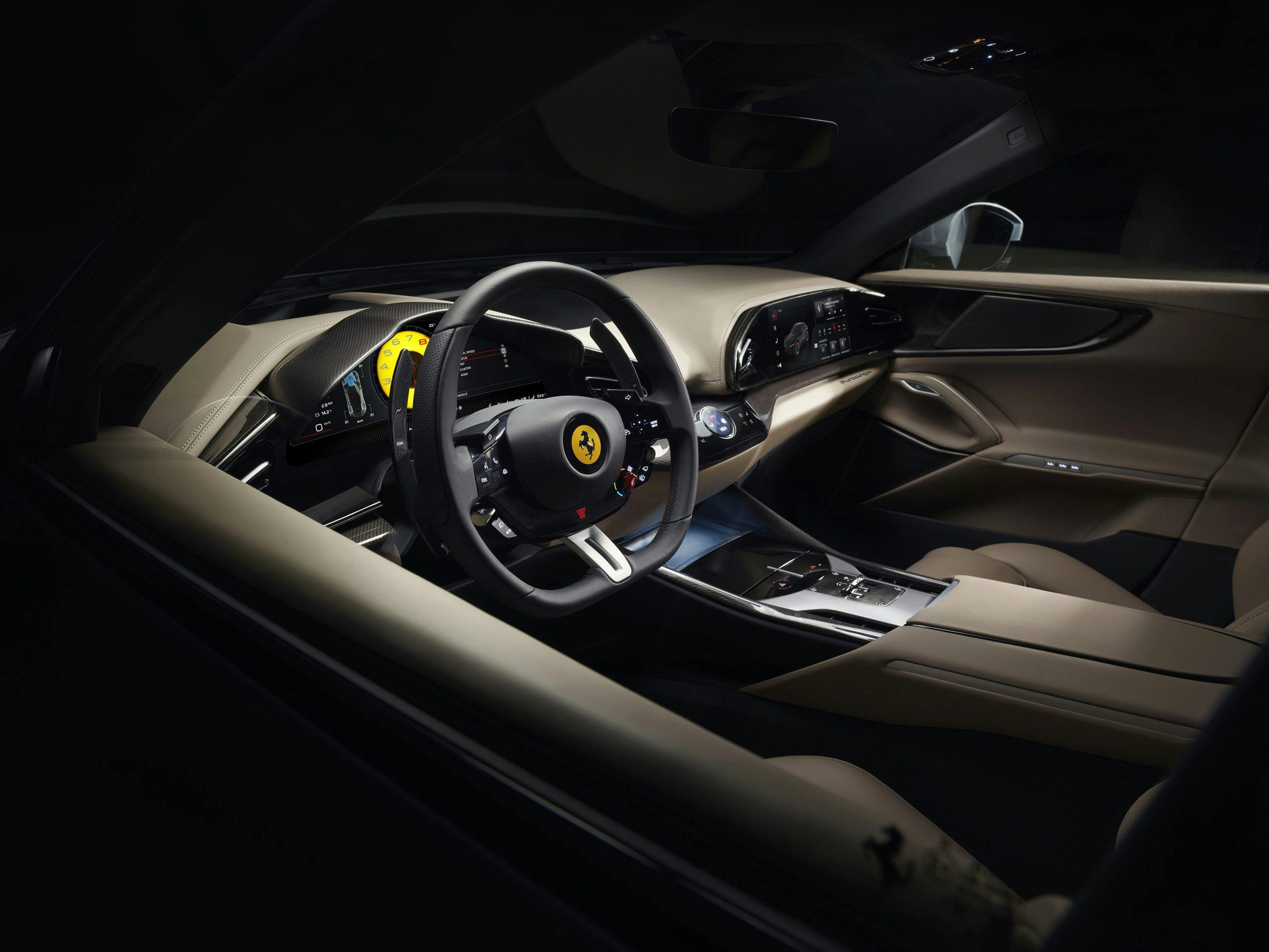 Ferrari Purosangue interior driver cockpit