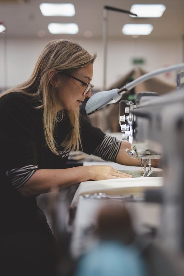 Aston Martin Works upholstery sewing