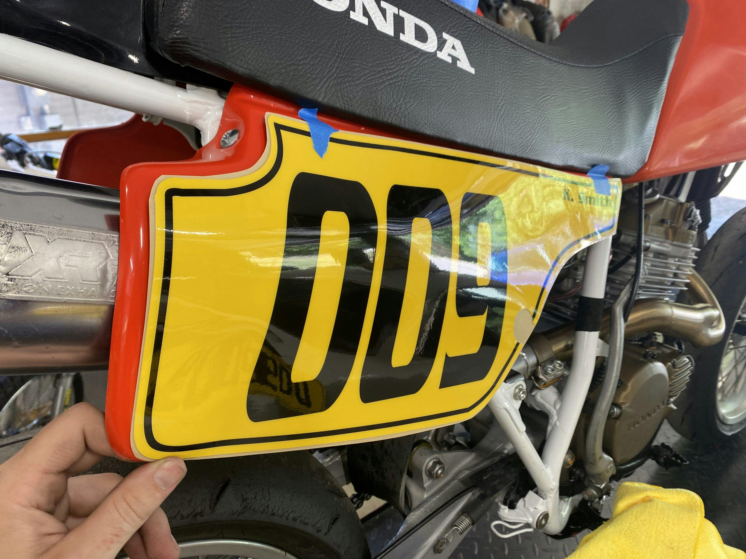 mocking up decals on race XR250R